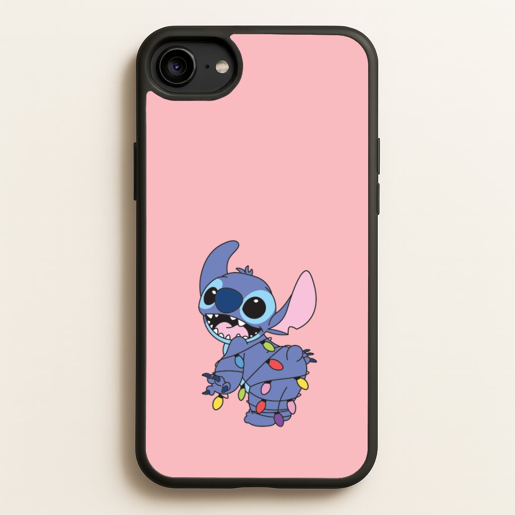 Cute Blue Alien Fairylights Phone Case
