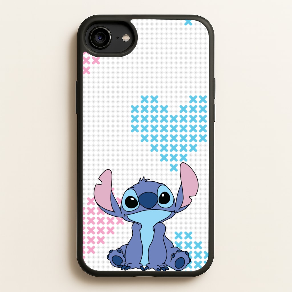 Blue Alien Hearts Phone Case