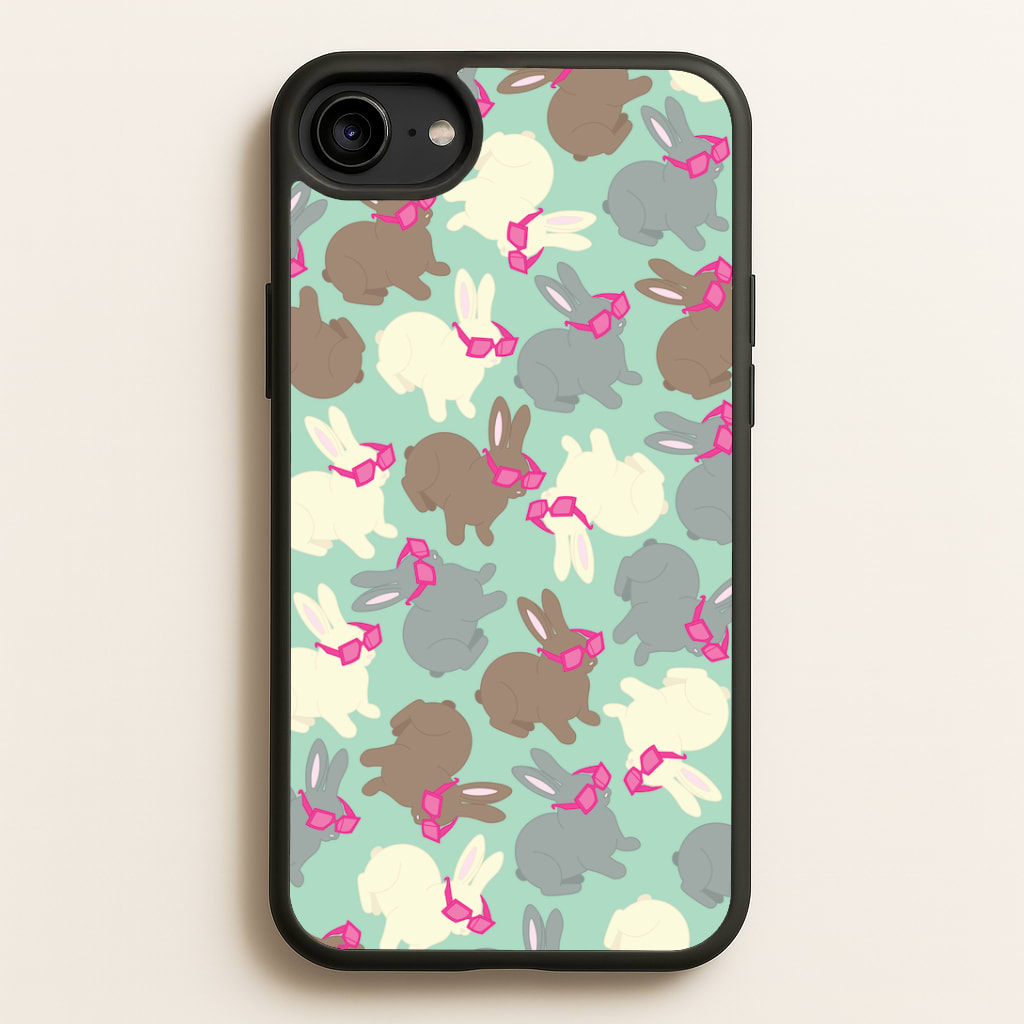 Bunny With Glasses Pattern Phone Case