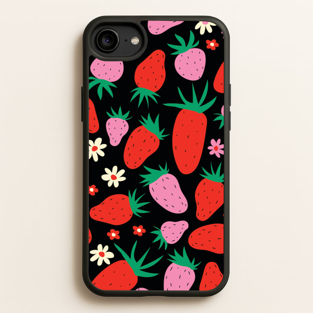 Abstract Strawberries Pattern Phone Case