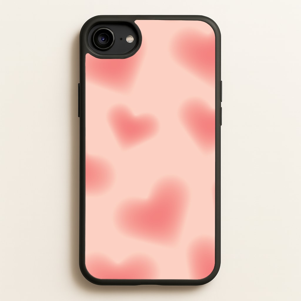 Gradient Red Hearts Pattern Phone Case