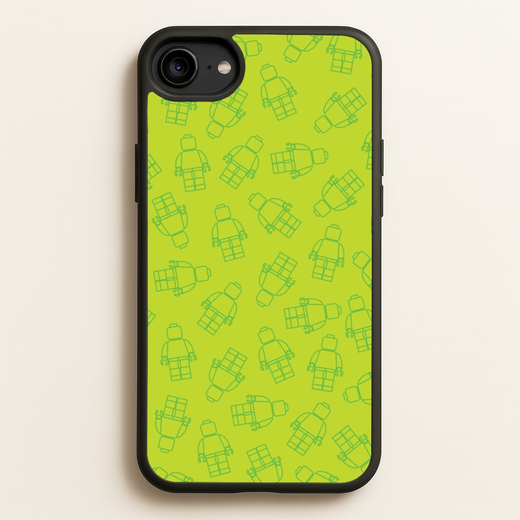 Bricks Figures Pattern Green Phone Case
