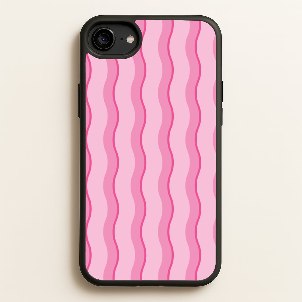 Pink Wavy Stripes Pattern Phone Case