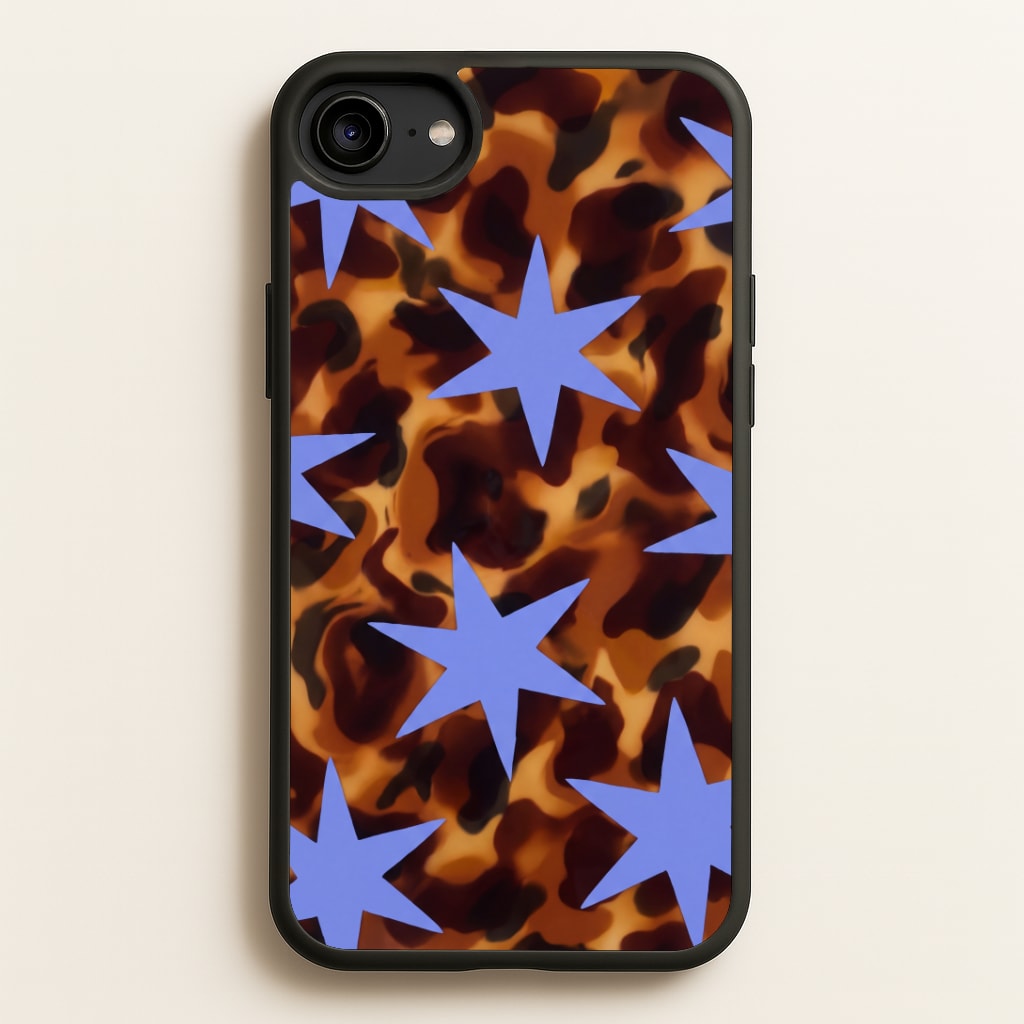 Tortoiseshell Star Scatter - Periwinkle Phone Case