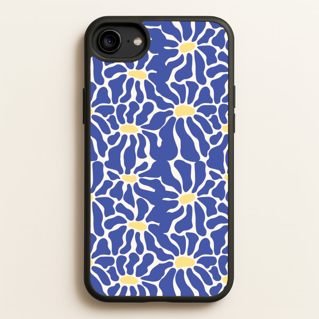 Dark Blue Flowers - Summer Phone Case