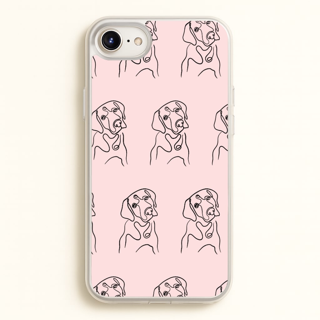 Labrador Outline - Dog Pattern Phone Case