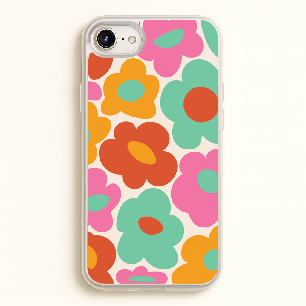 Abstract Trippy Retro Flowers Phone Case