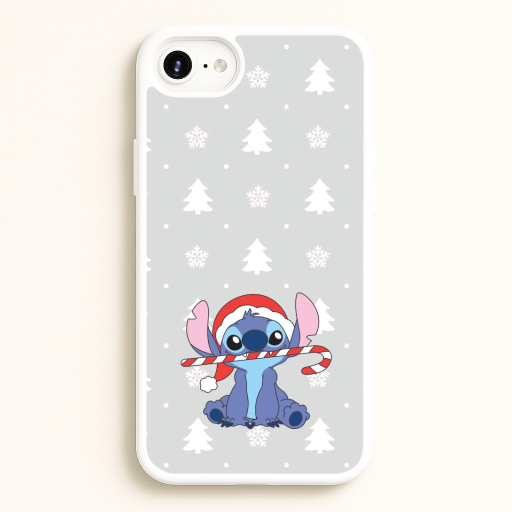 Cute Blue Alien Candycane Phone Case