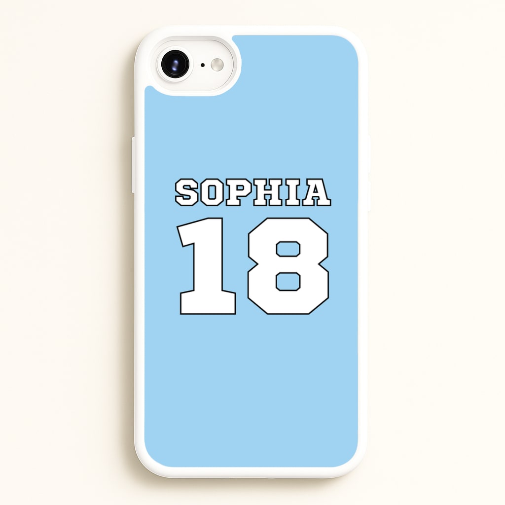 Light Blue - Personalised Football Phone Case