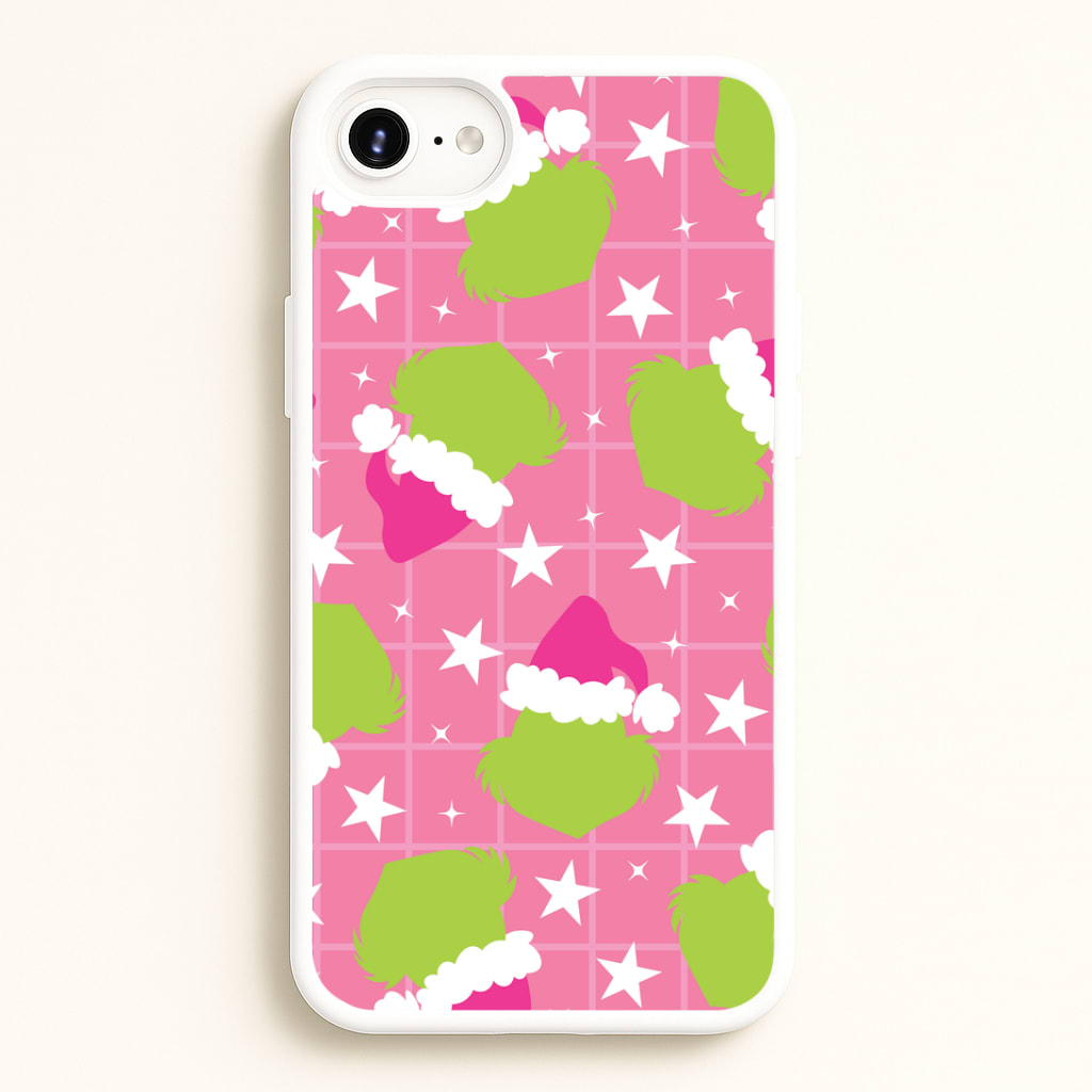 Pink Green Creature Xmas Pattern Phone Case