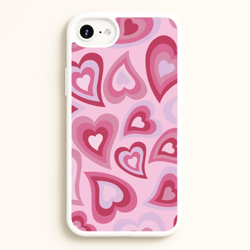 Pink Hearts - Trippy Patterns Phone Case