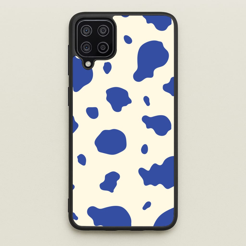 Blue Cow Print Phone Case