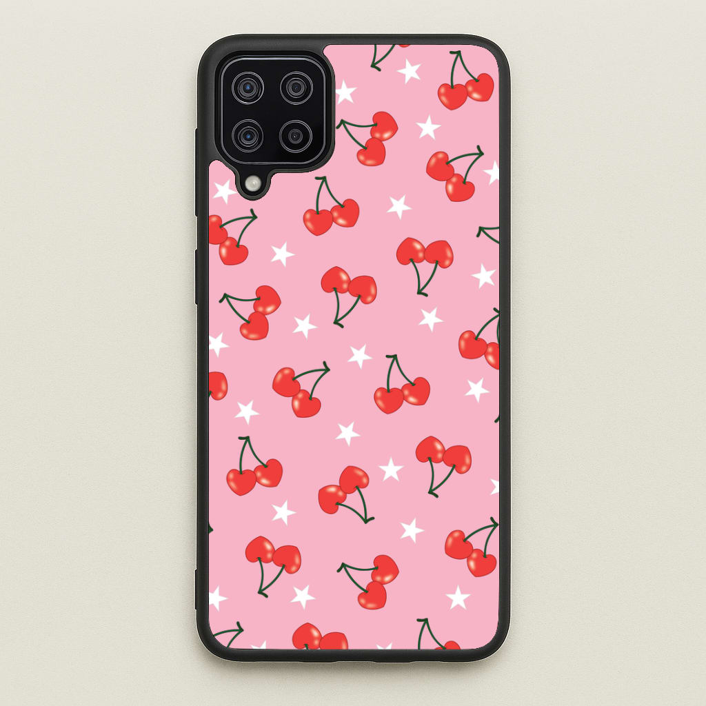 Heart Cherries And Stars Pattern Phone Case