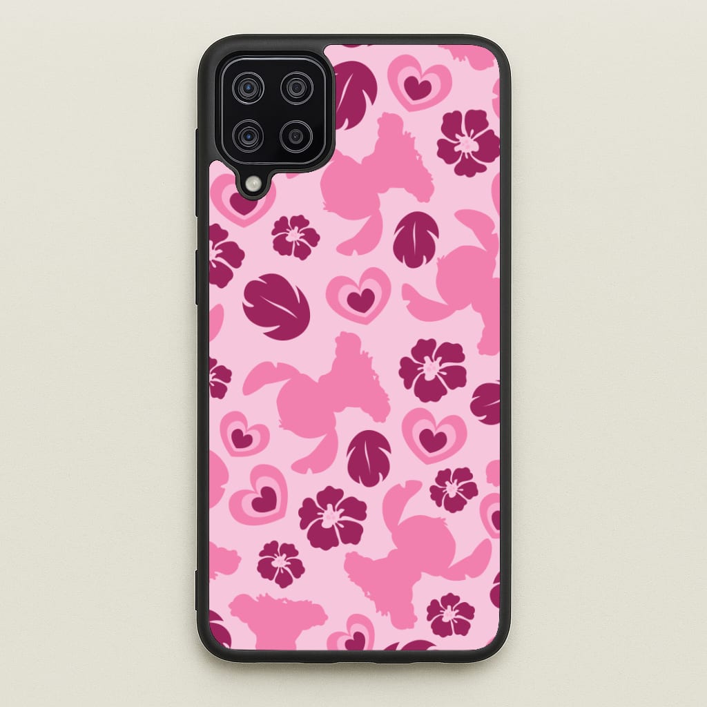 Pink Alien Silhouette Pattern Phone Case