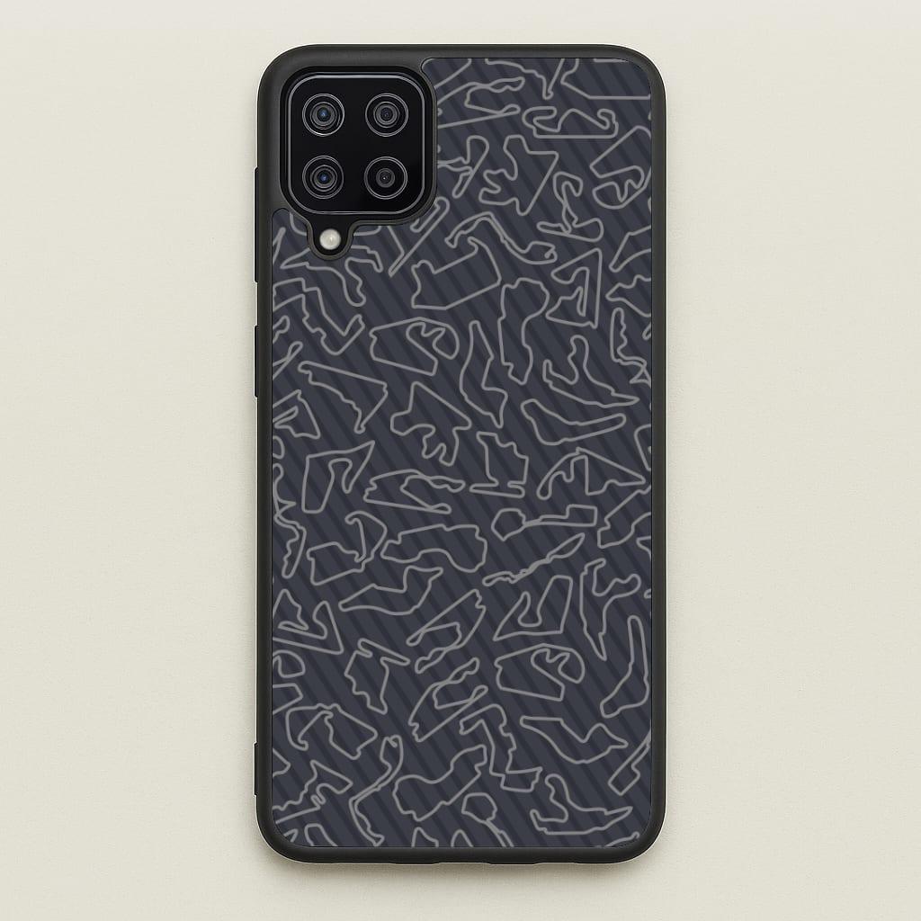 Track Outlines Gray Phone Case