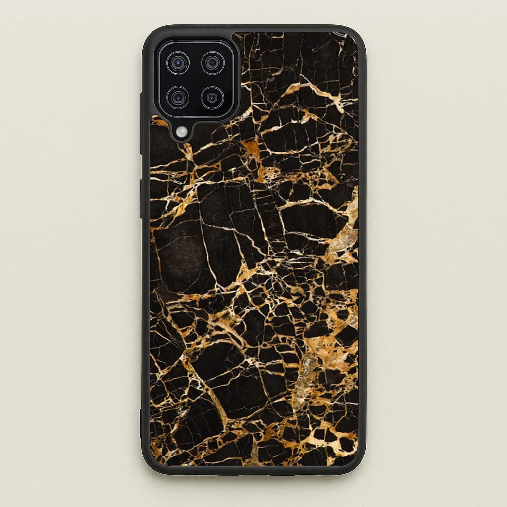 Black & Gold Marble Pattern Phone Case