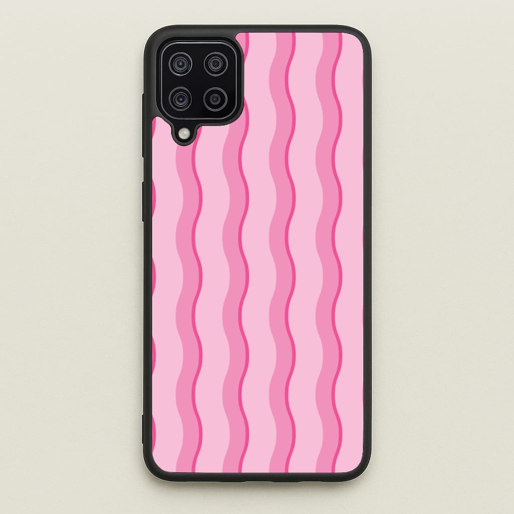 Pink Wavy Stripes Pattern Phone Case