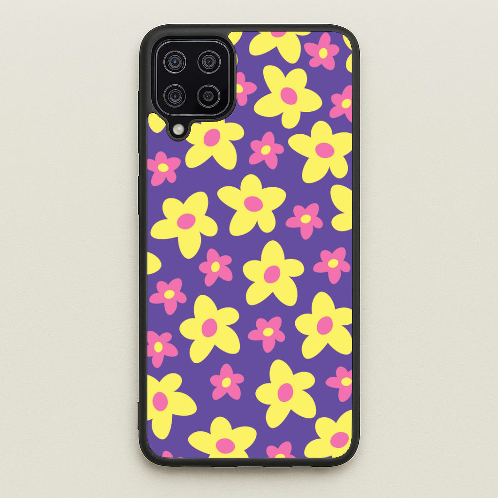 Purple Abstract Floral Pattern Phone Case