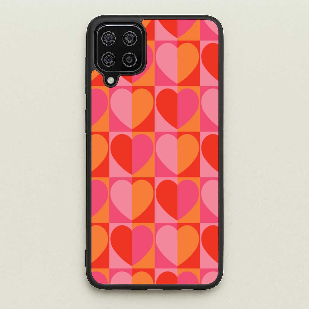 Sunset Hearts Pattern Phone Case