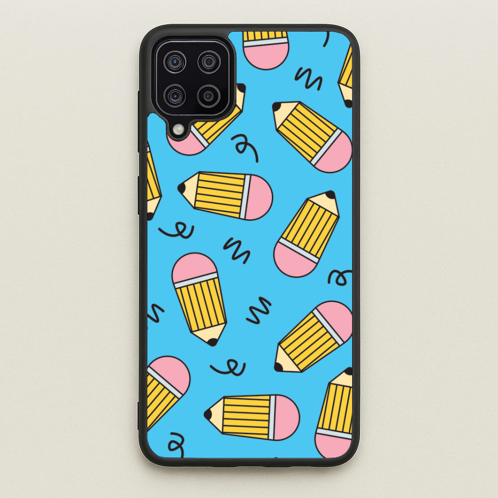 Pencils And Scribbles Pattern Phone Case