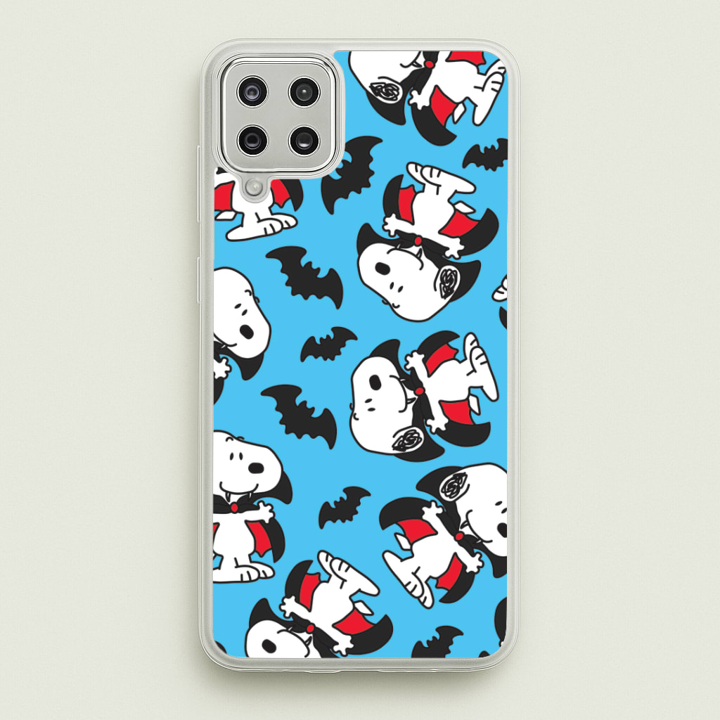 Cartoon Beagle Vampire And Bats Pattern Phone Case