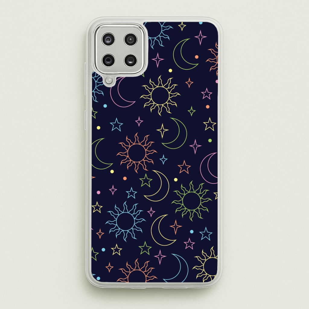 Sun, Moon And Stars Pattern Rainbow Phone Case