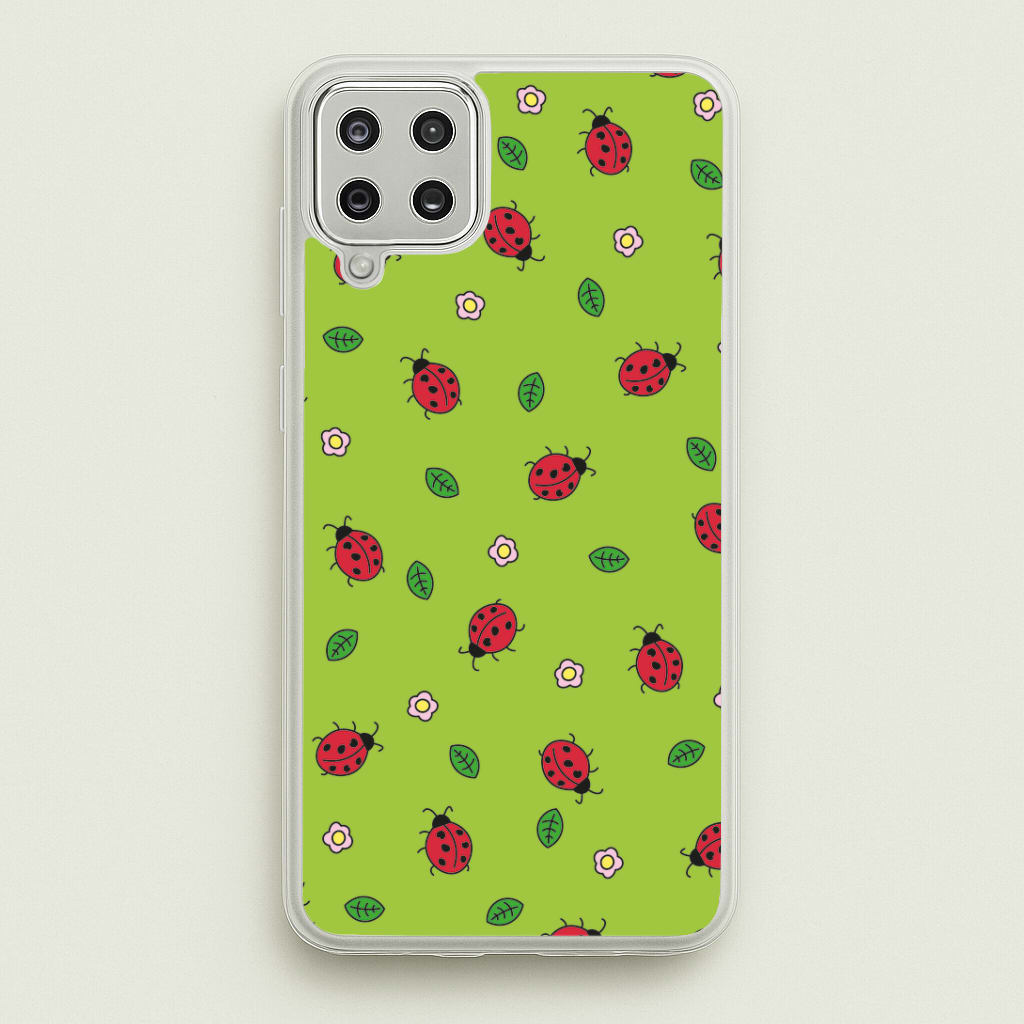 Ladybugs And Flowers - Spring Patterns Phone Case