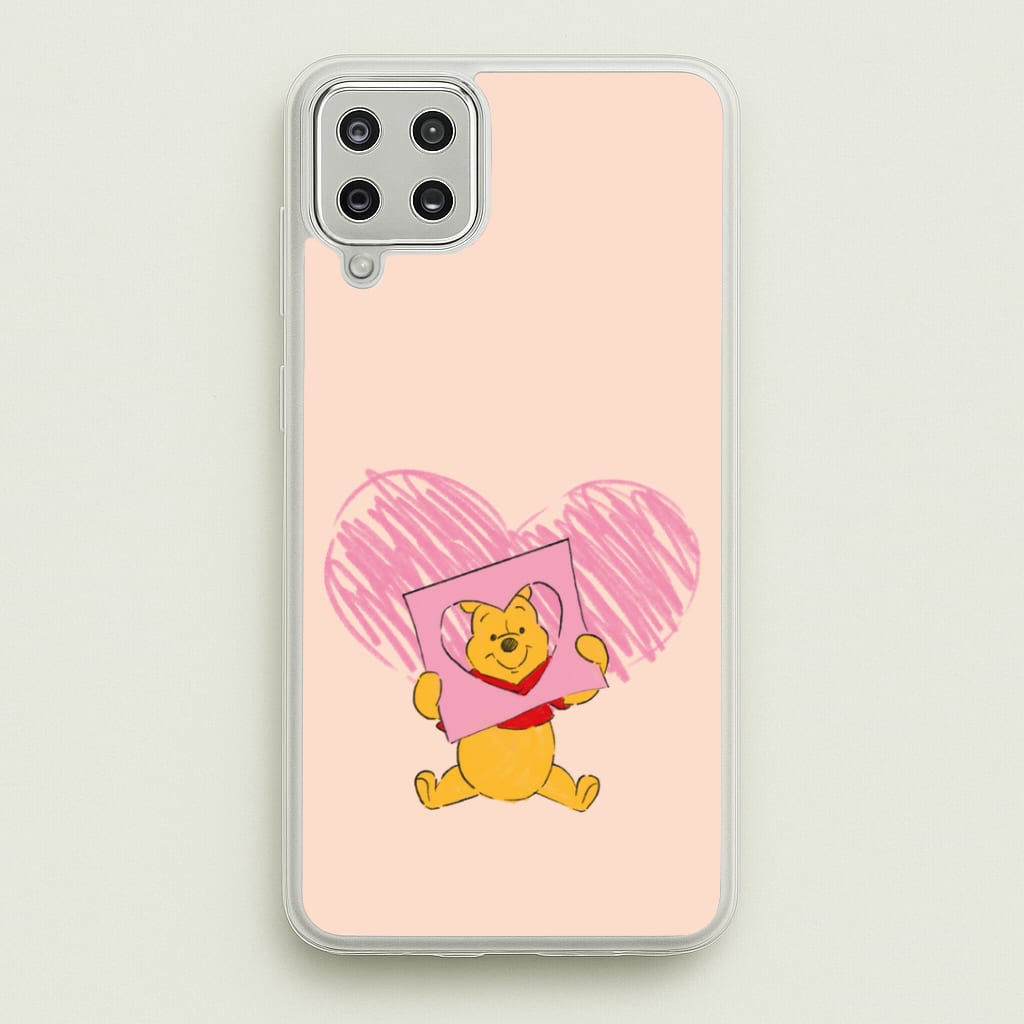 Pooh Heart Drawing Valentine's Phone Case