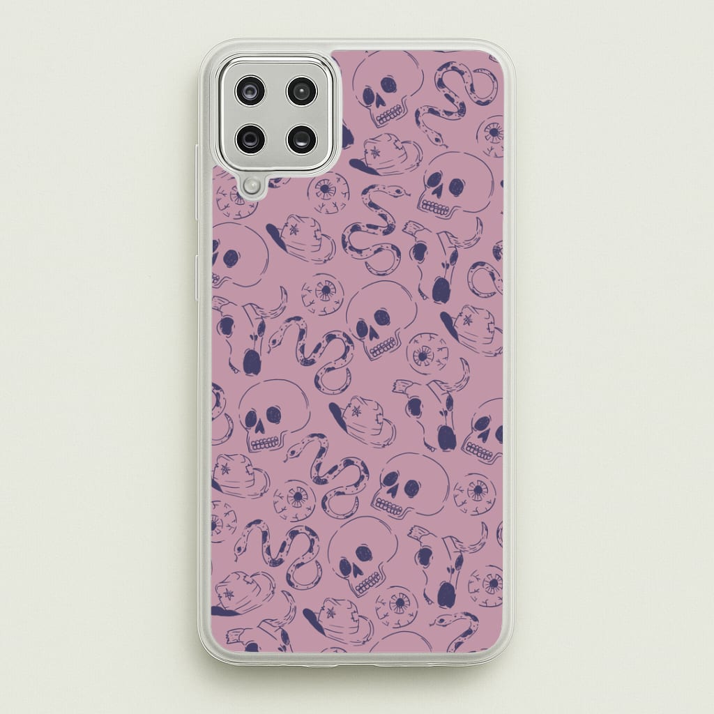 Purple Snakes And Skulls - Western Phone Case