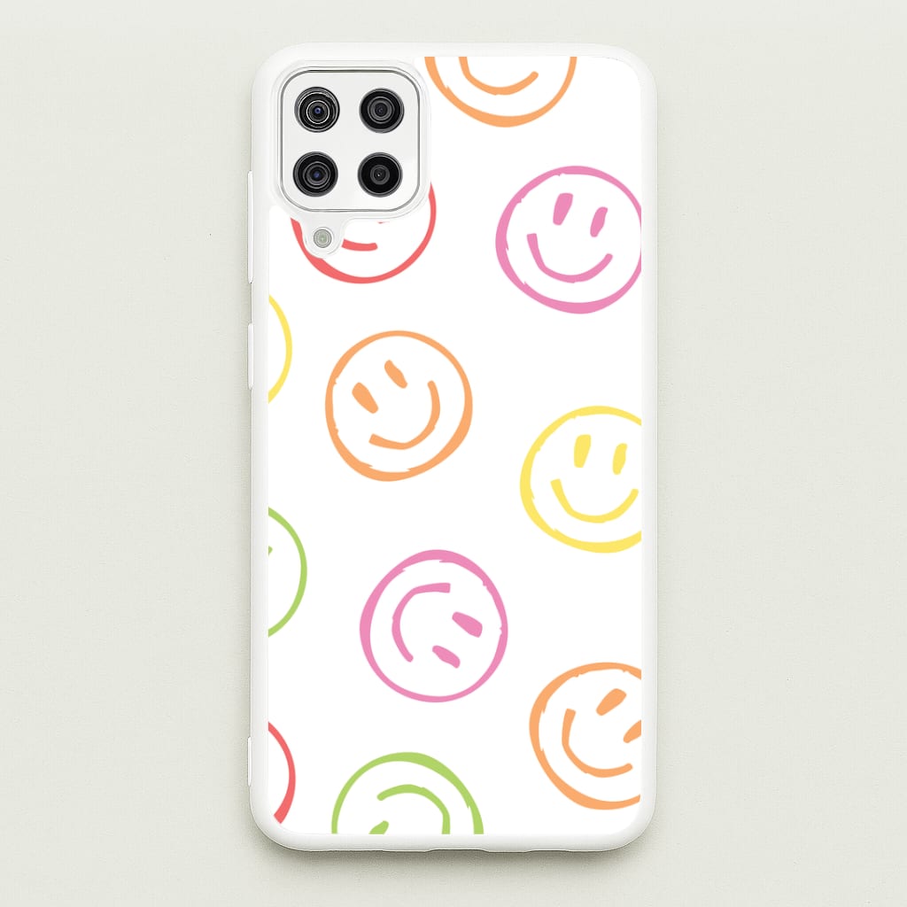 Colourful Sketched Smileys Pattern Phone Case