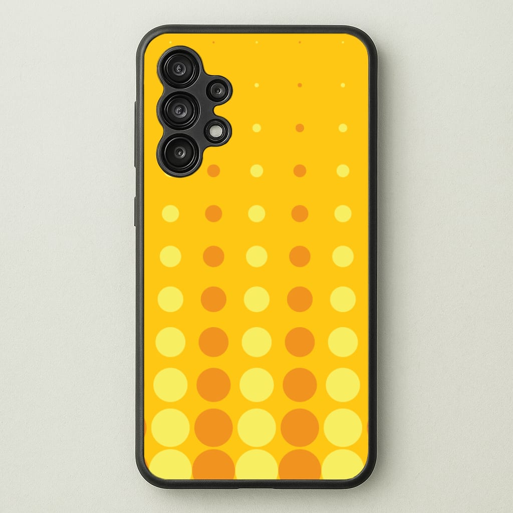 Yellow And Orange Dots Abstract Pattern Phone Case