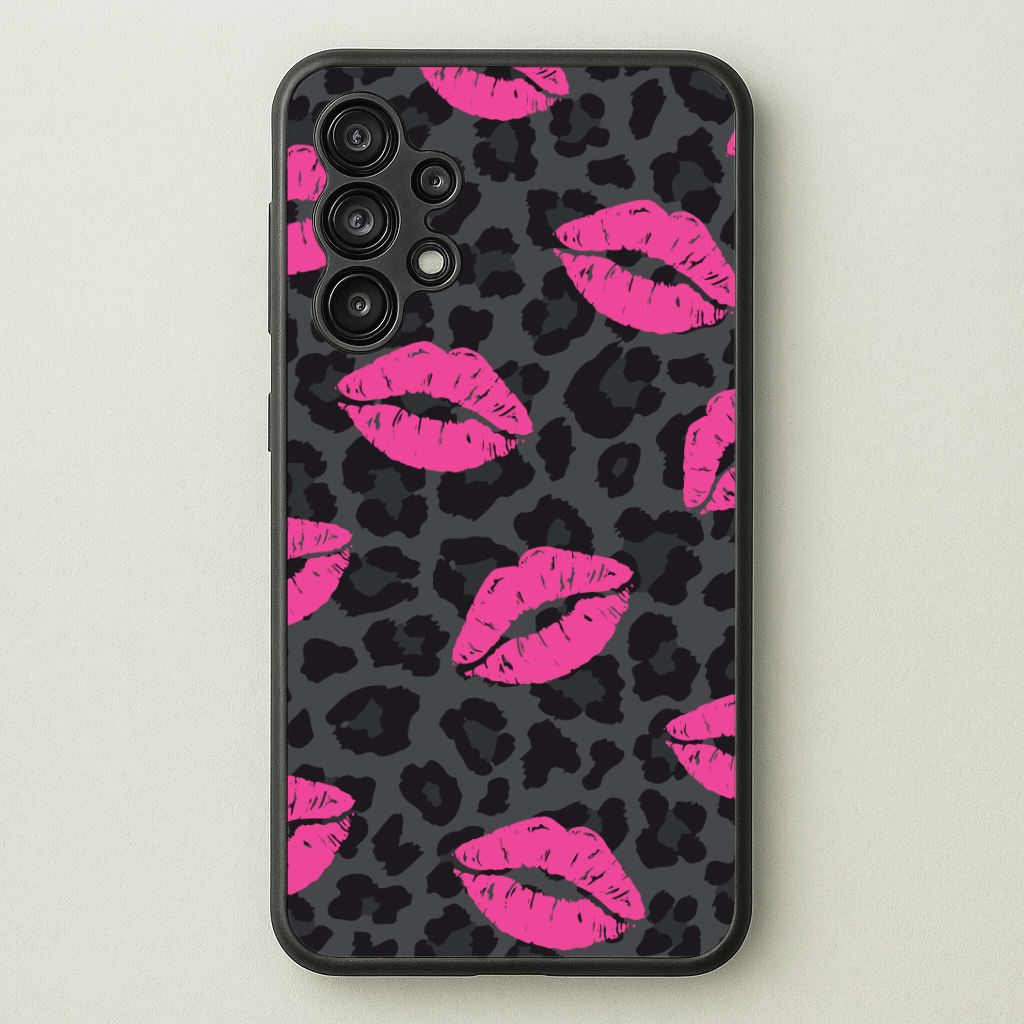 Pink Lipstick Cheetah Print Phone Case