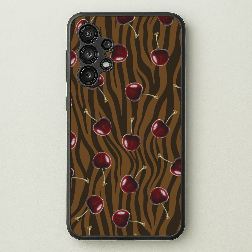 Animal Print With Cherries Pattern Phone Case