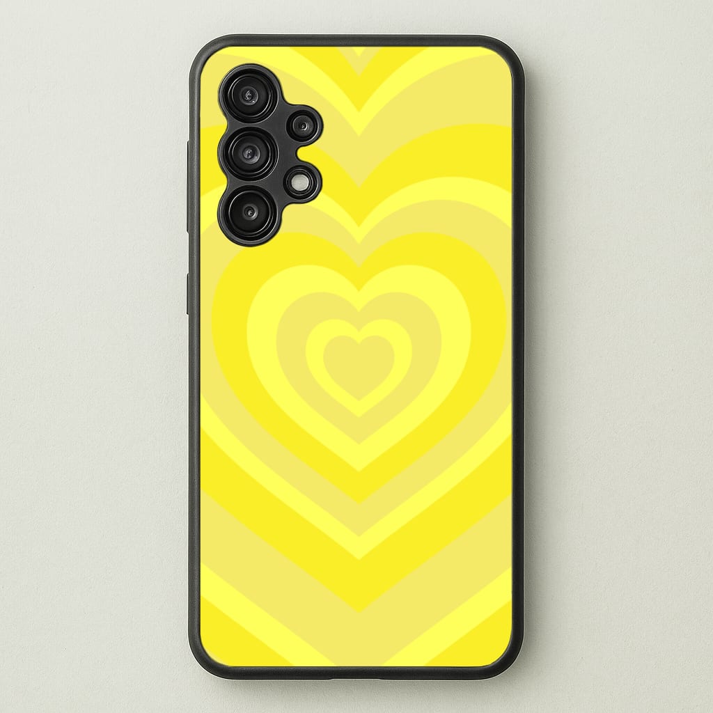 Yellow - Colourful Hearts Phone Case