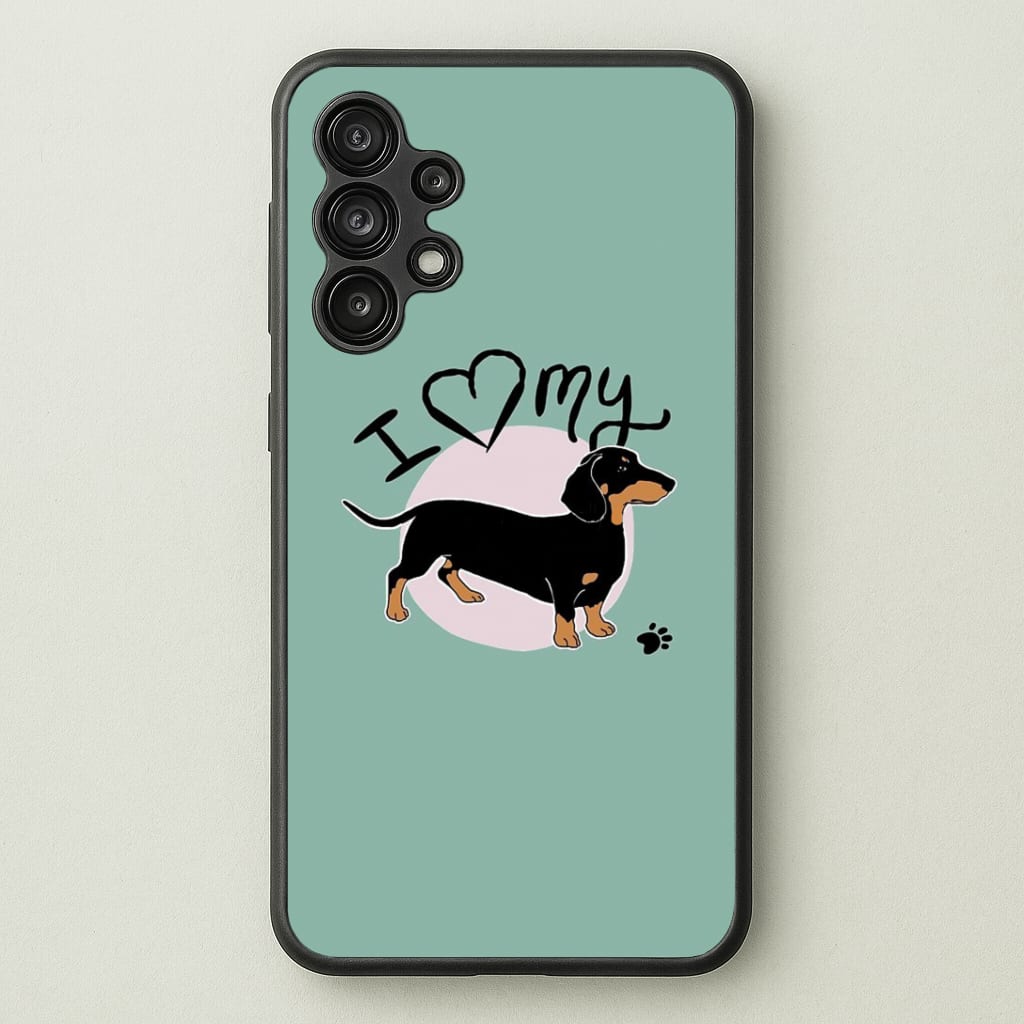 I Love My Dachshund Phone Case