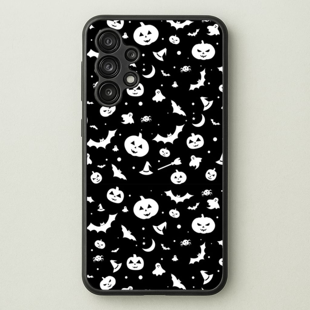 Black and White Halloween Pattern Phone Case