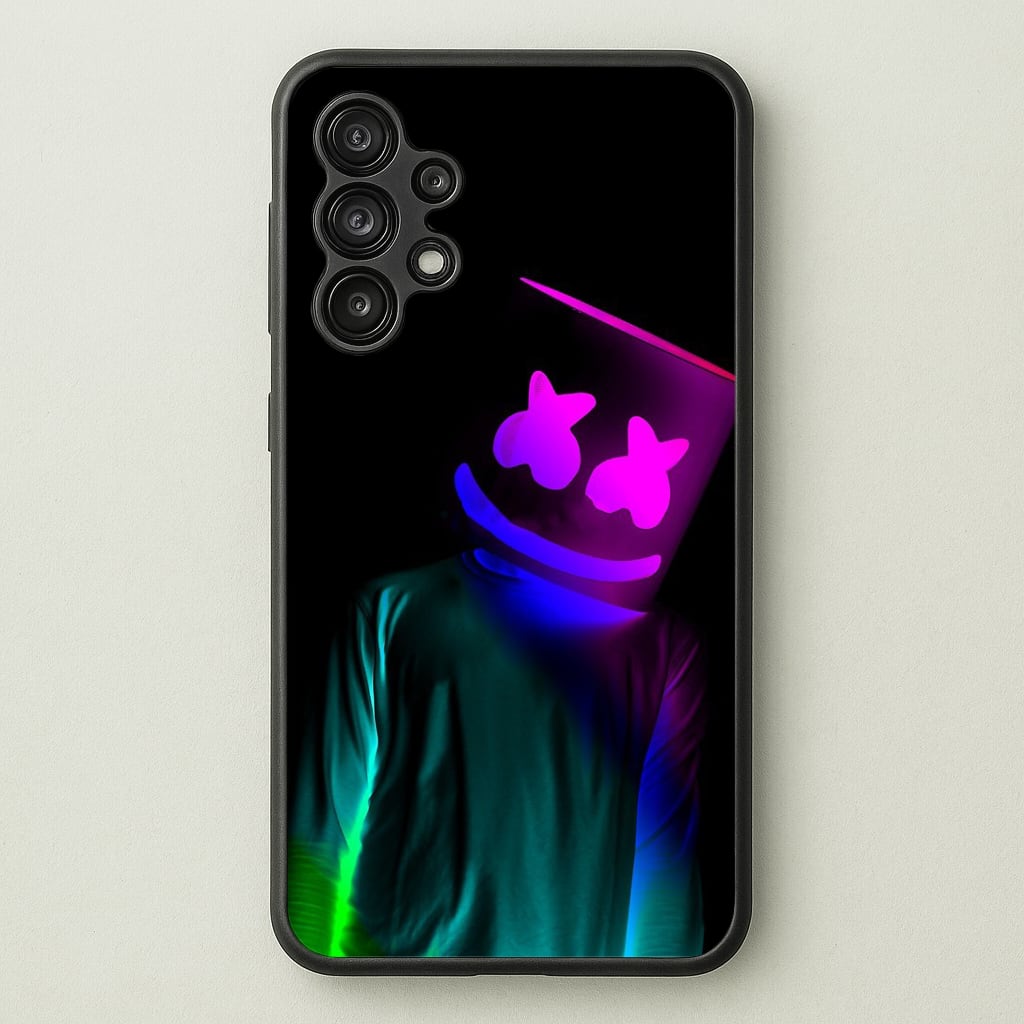 White Helmet DJ In Lights Phone Case