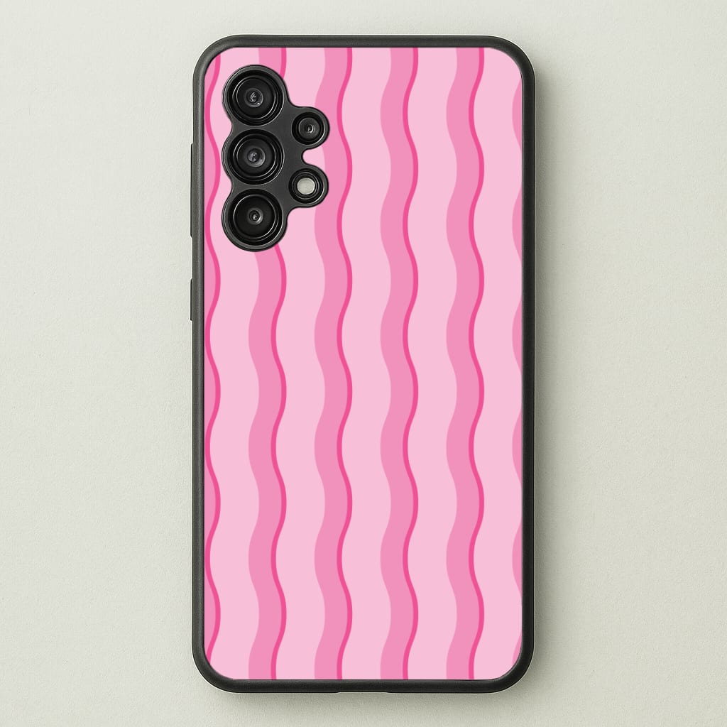 Pink Wavy Stripes Pattern Phone Case