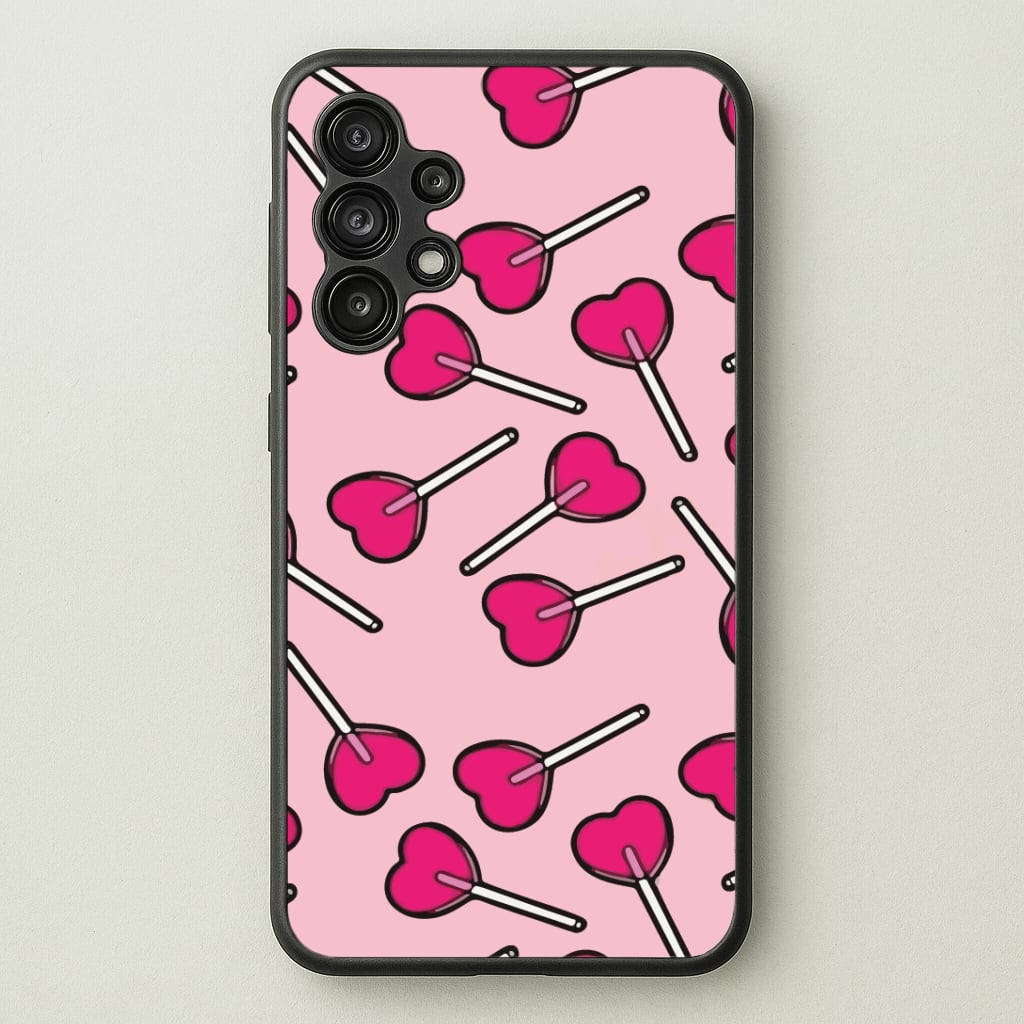 Cherry Heart Lollipops Phone Case