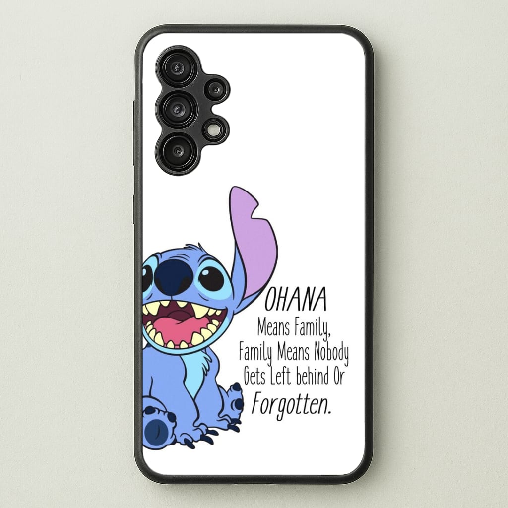 Ohana Means Family - Blue Alien Phone Case