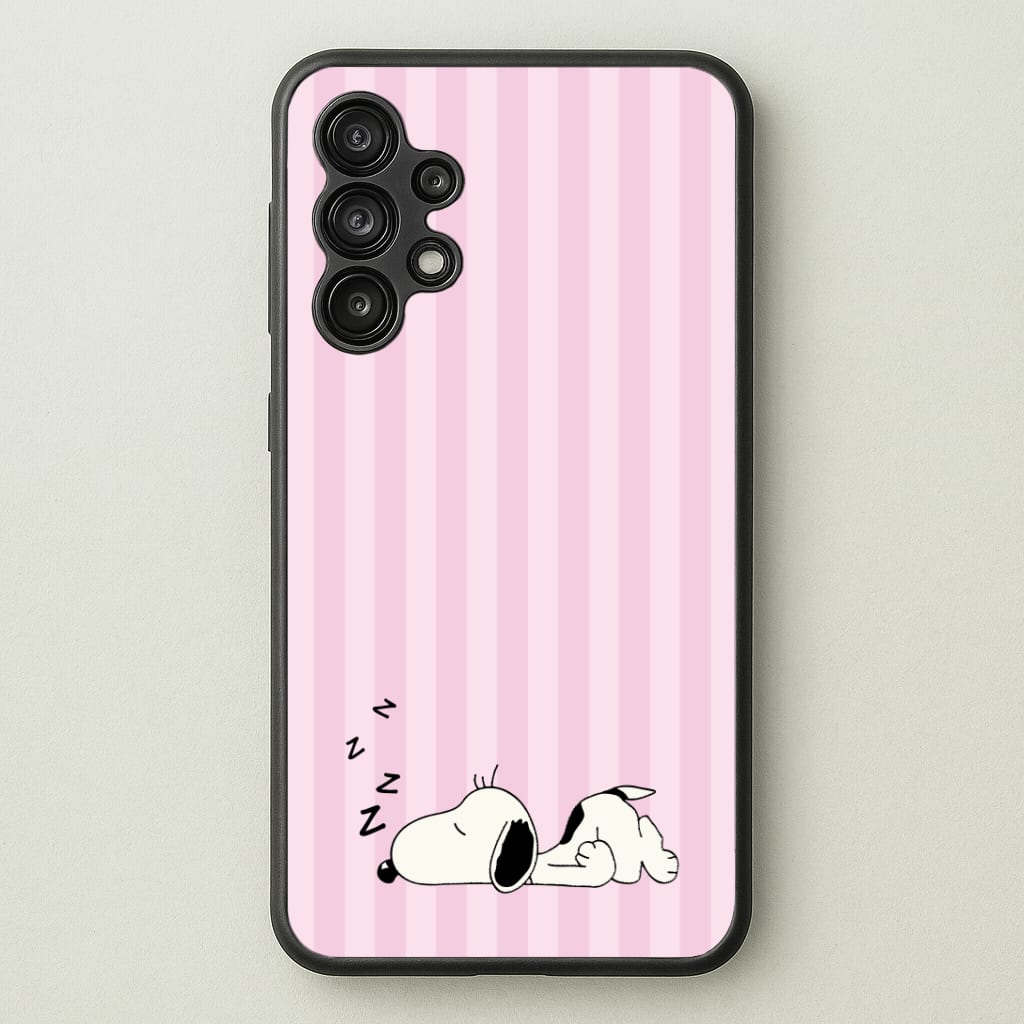 Pastel Stripes Cartoon Beagle Phone Case