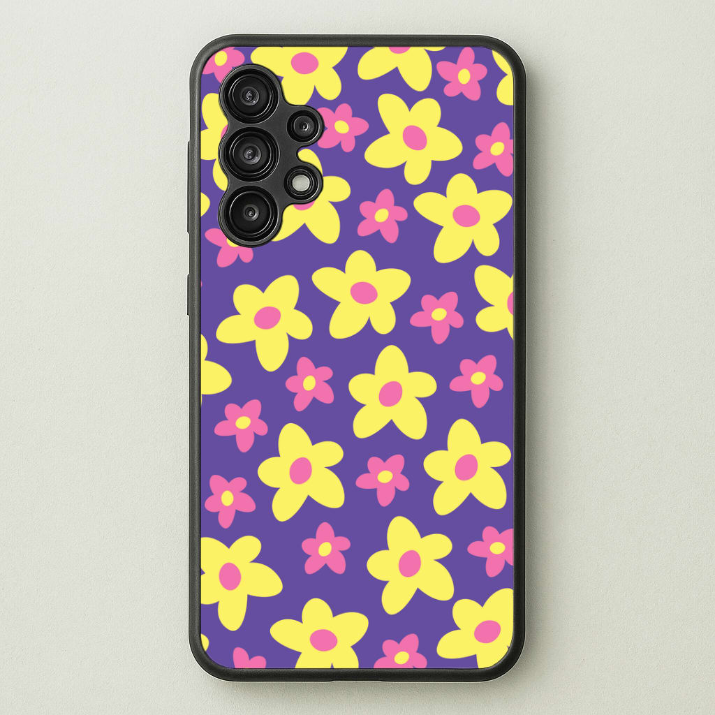 Purple Abstract Floral Pattern Phone Case
