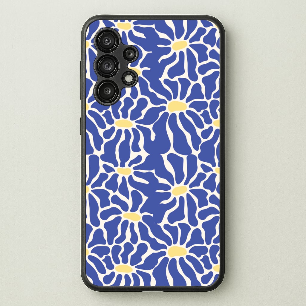 Dark Blue Flowers - Summer Phone Case