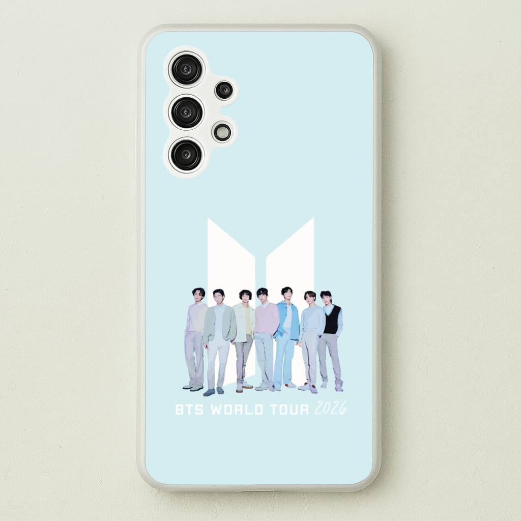 K-Pop Band Tour Pastel Blue Phone Case