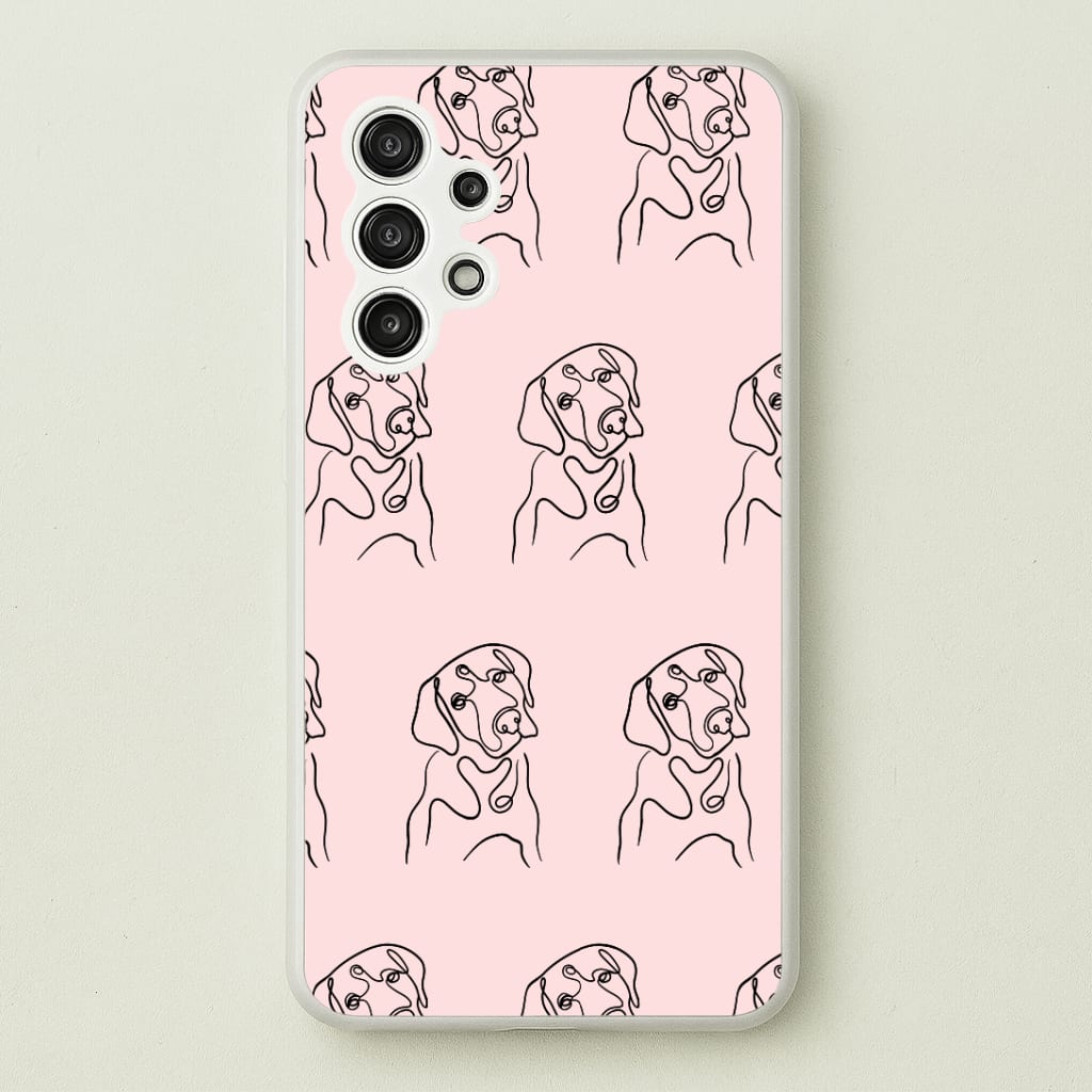 Labrador Outline - Dog Pattern Phone Case