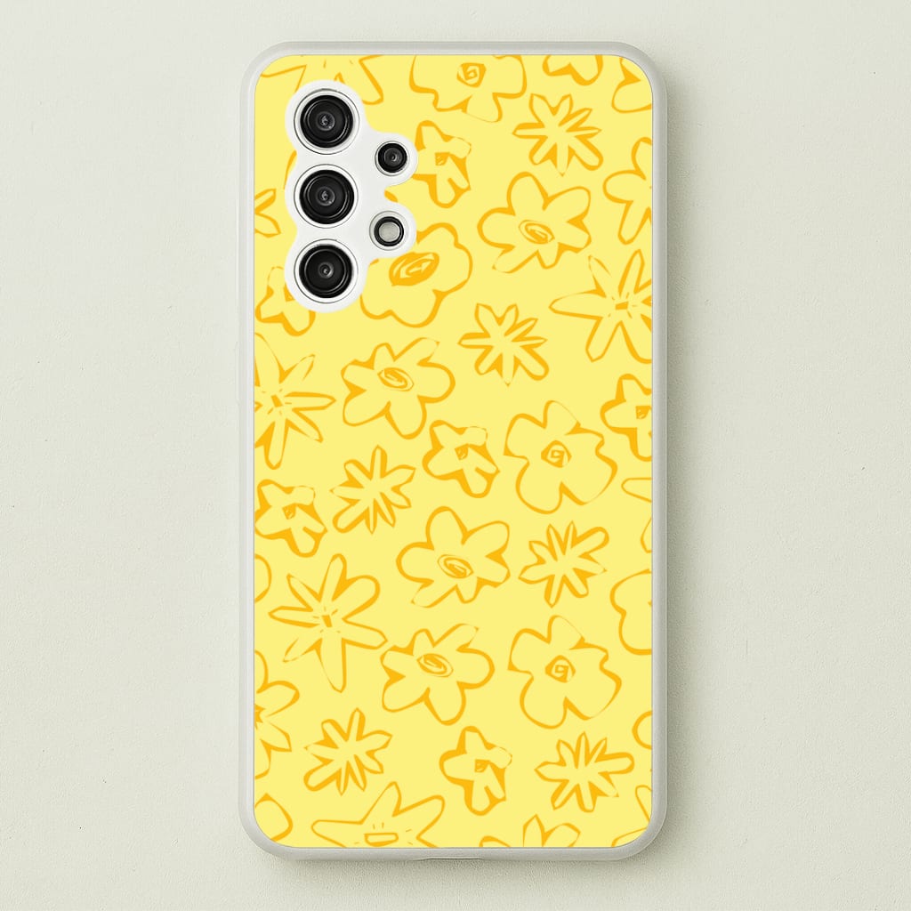 Yellow And Orange - Floral Patterns Phone Case