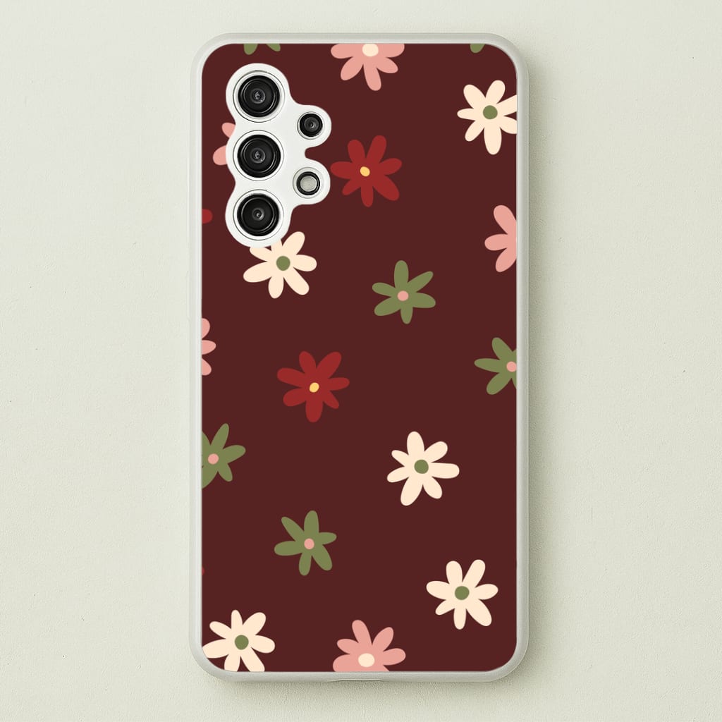 Dark Whimsical Flower Pattern Phone Case