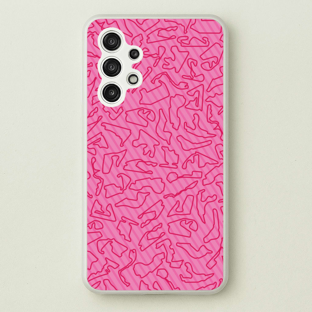 Track Outlines Pink Phone Case