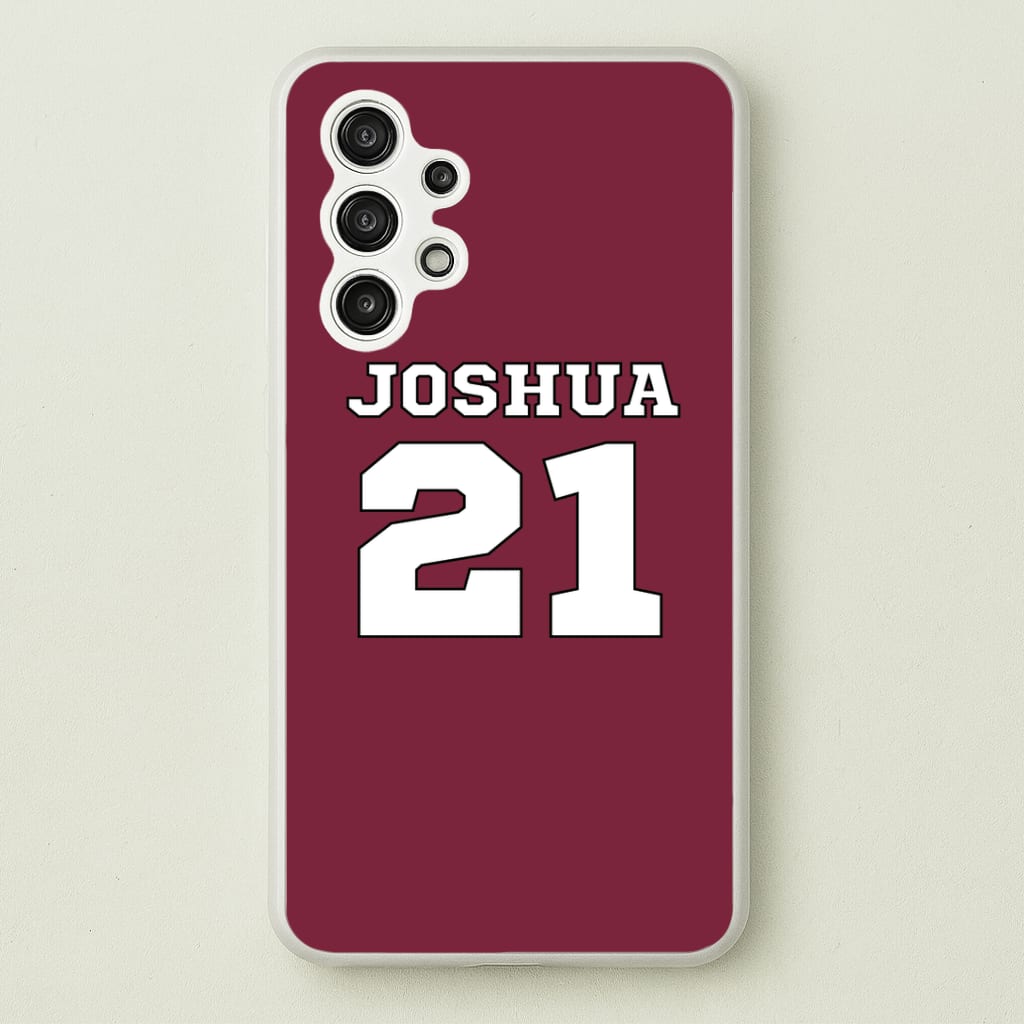 Burgundy - Personalised Football Phone Case