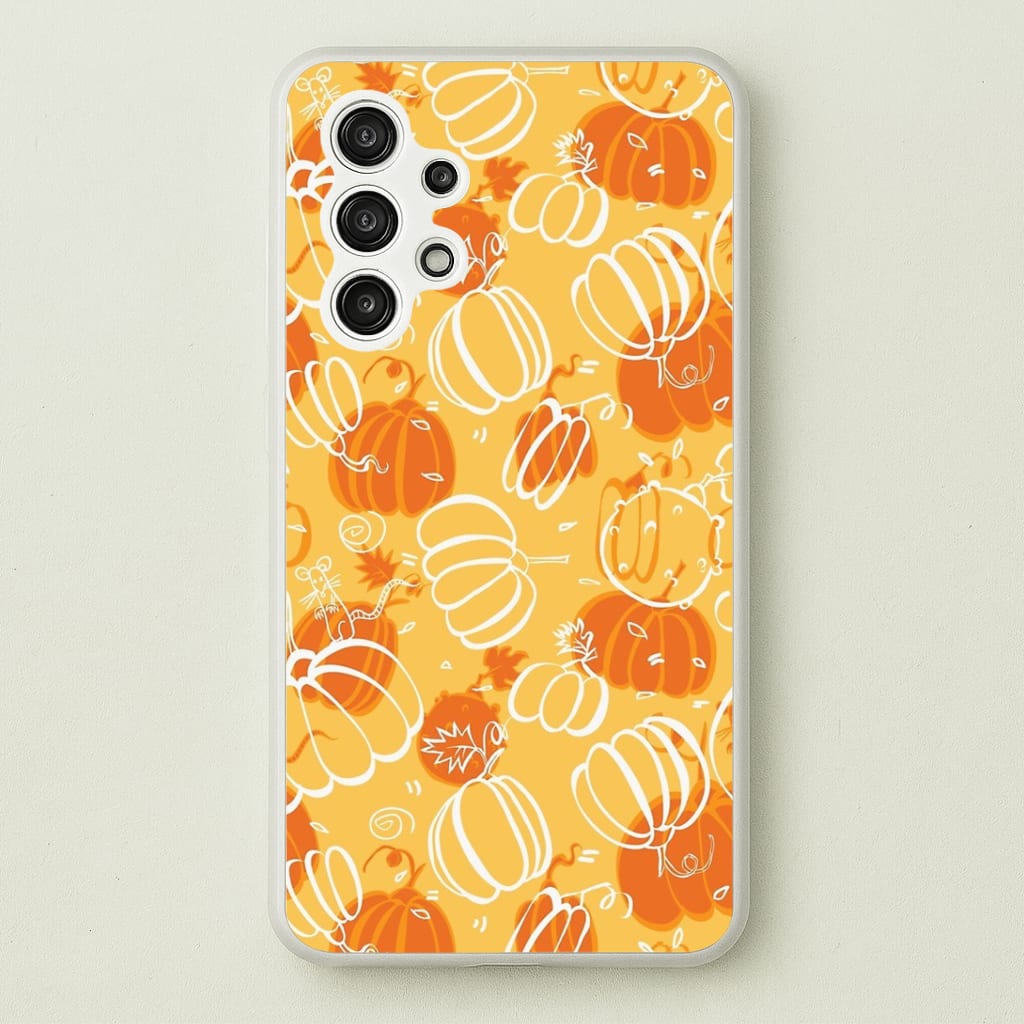 Drawn Pumpkin Pattern Phone Case